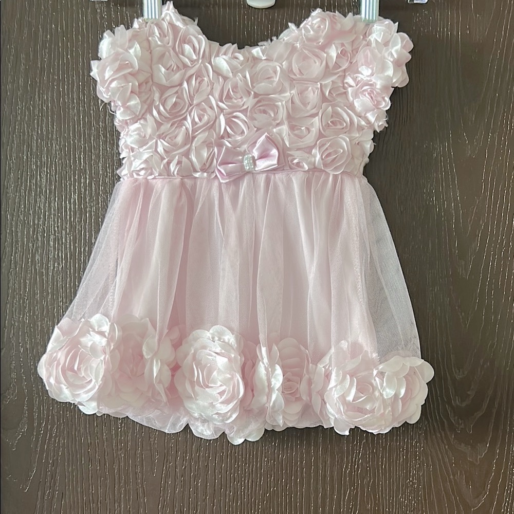 Nannette Kids Elegant Pink Floral Kids Dress